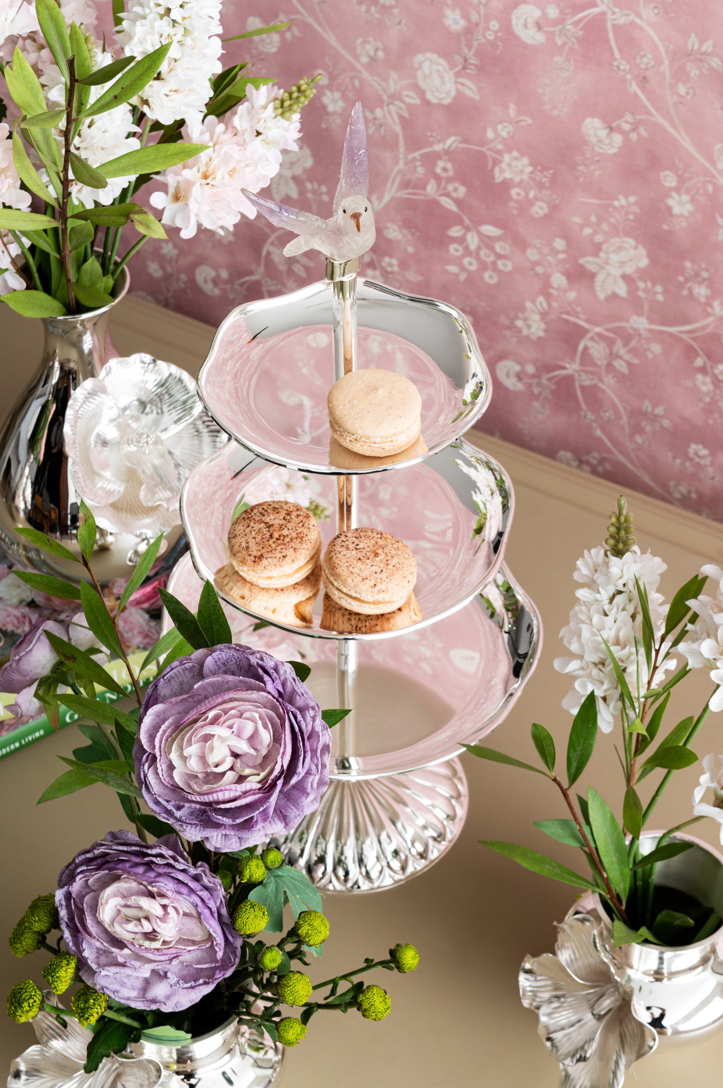 Humming bird high tea stand
