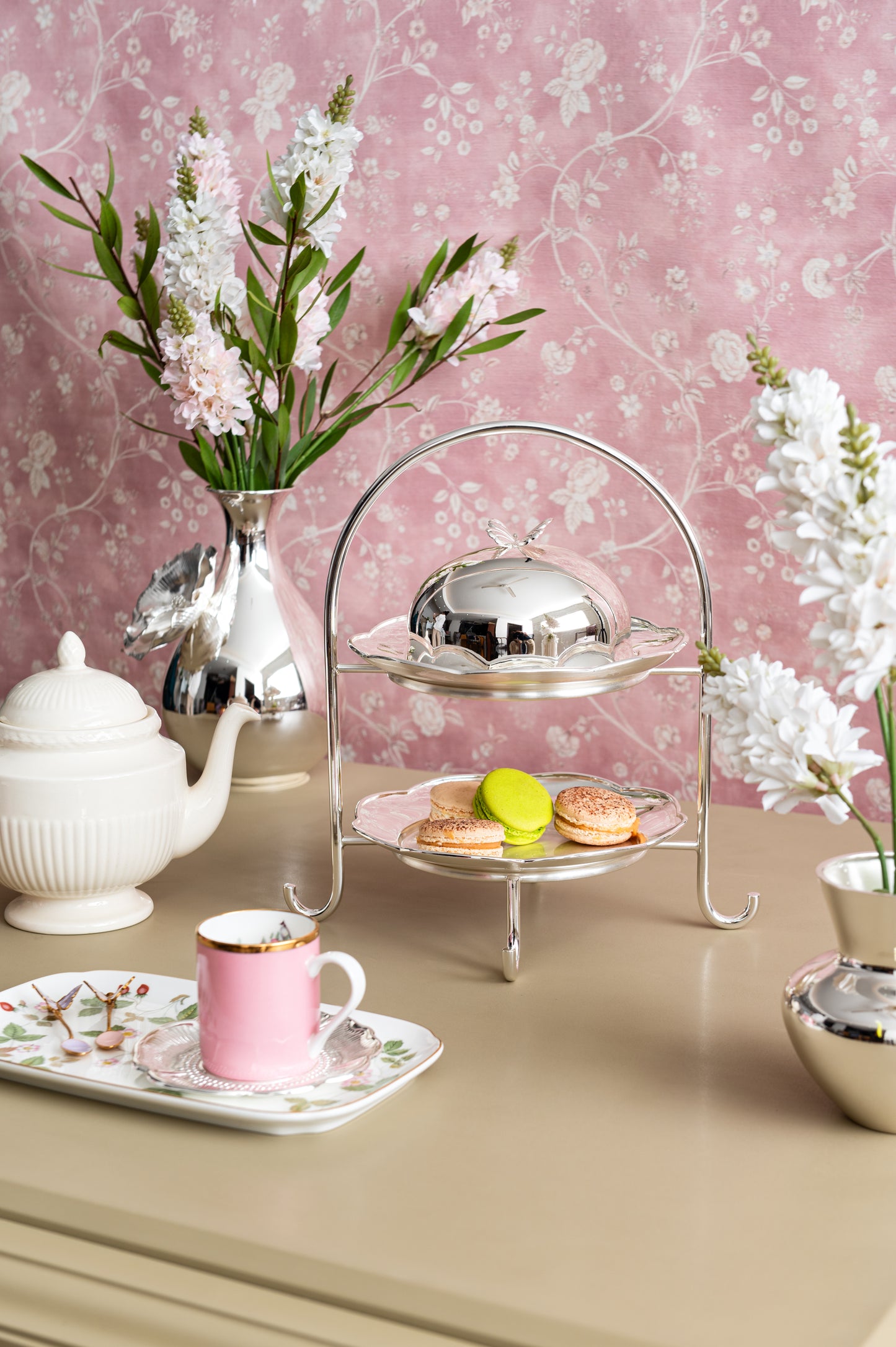 Butterfly high tea stand