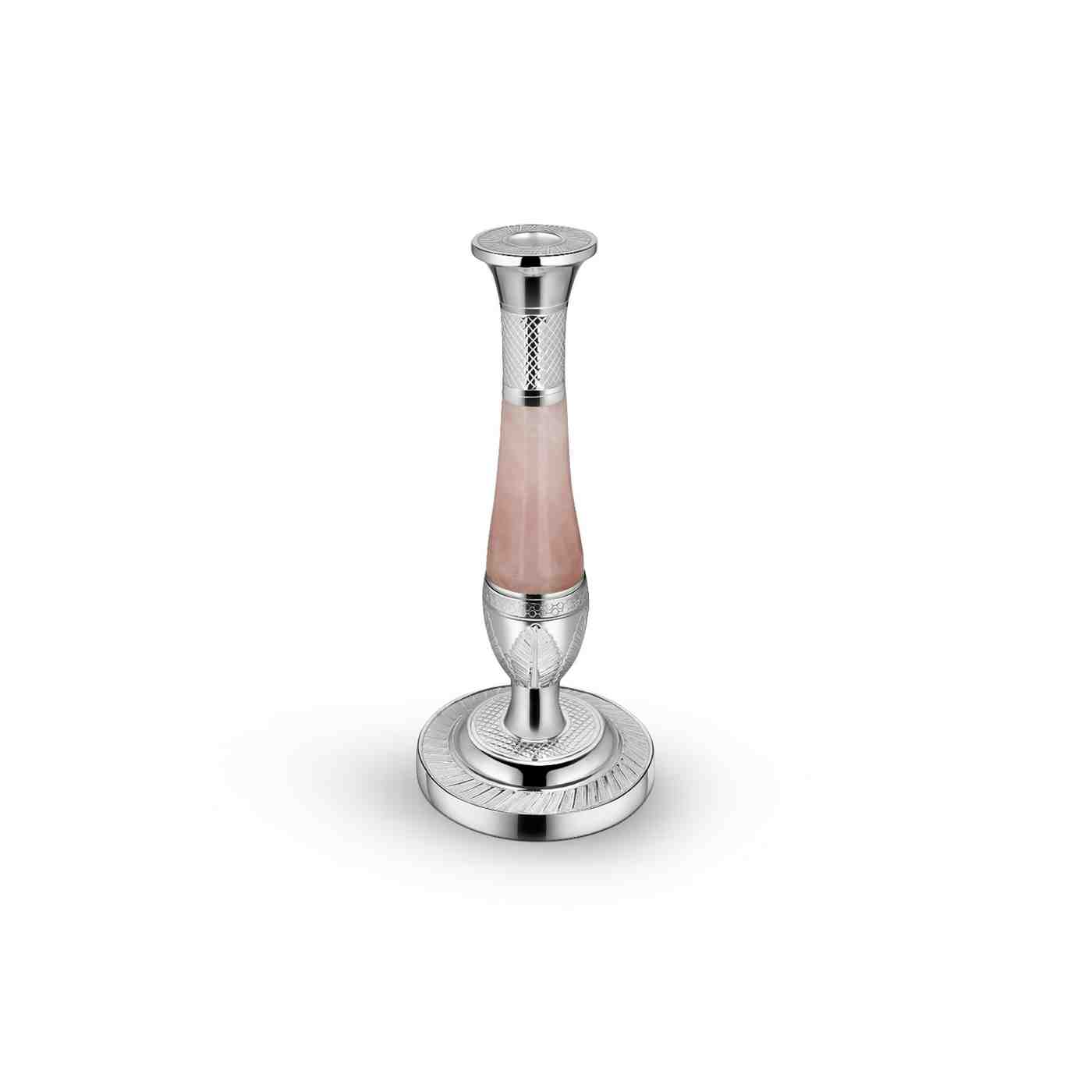 Rose Quartz Pillar Candle Stick Holder