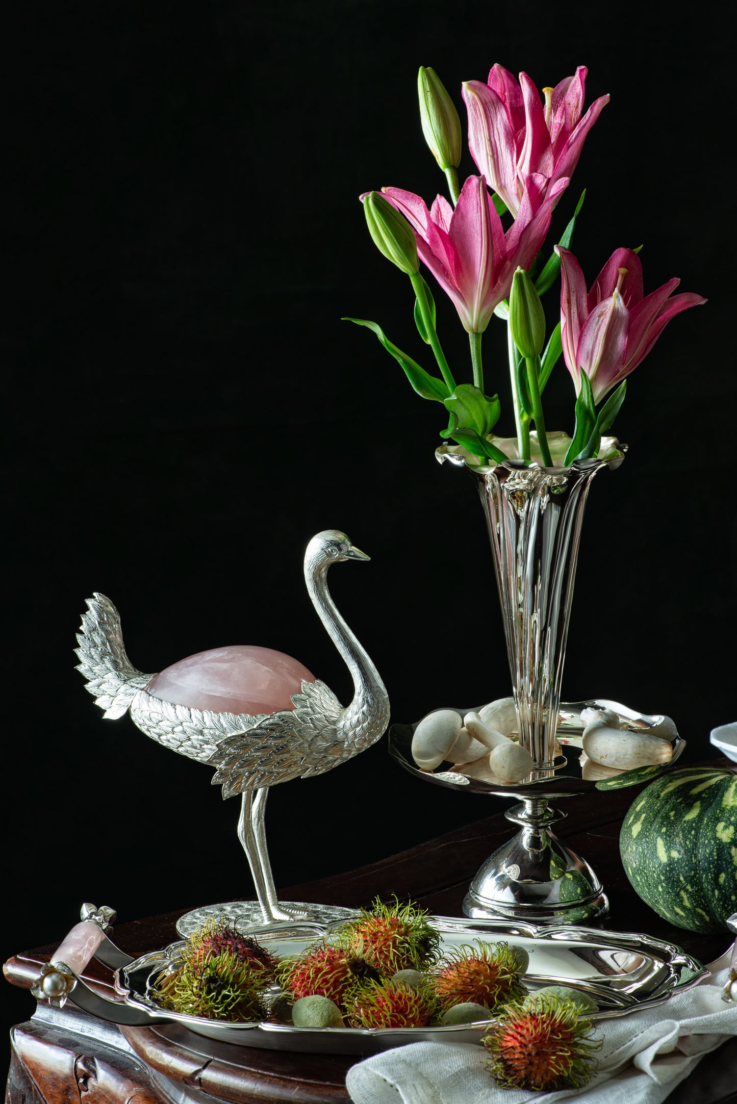 Rose Quartz Ostrich