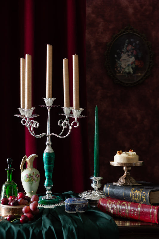 Malachite 5 Arm Candleabra