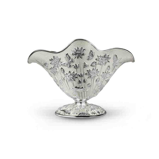 Luxury Silver Plated Spring Blossom Flower Vase featuring intricate floral craftsmanship by Silverstein.