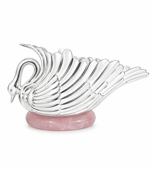 Silver Swan Vase