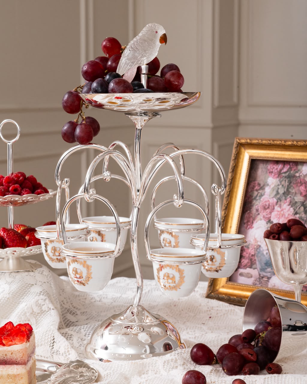 Rose Quartz Arabic Cup Holder